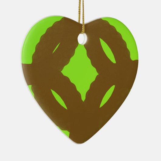 abstracte kunst met groene kraamkunst keramisch ornament (Rechts)