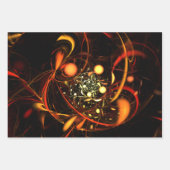 Abstracte kunst met hartslag inpakpapier vel (Voorkant 2)