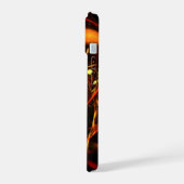 Abstracte kunst met hartslag iPhone 15 hoesje (Linkerkant)