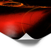 Abstracte kunst met hartslag perfect poster (Hoek)