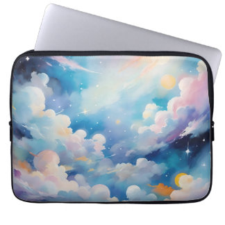 Abstracte kunst met hemelthema laptop sleeve