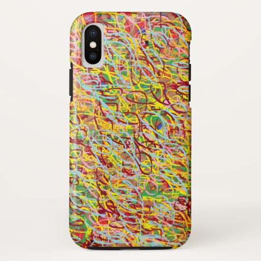 abstracte kunst met krabbel, zeer kleurrijk Case-Mate iPhone case (Achterkant)