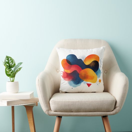 Abstracte kunst met levendige kleuren kussen (Stoel)