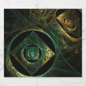 Abstracte kunst met magische trillingen bier etiket (Enkel label)