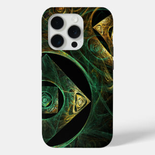 Abstracte kunst met magische trillingen iPhone 15 pro case