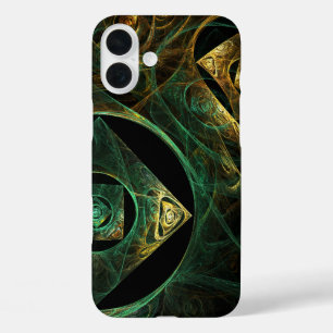 Abstracte kunst met magische trillingen iPhone 16 plus hoesje