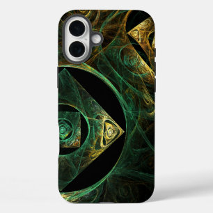 Abstracte kunst met magische trillingen iPhone 16 plus hoesje