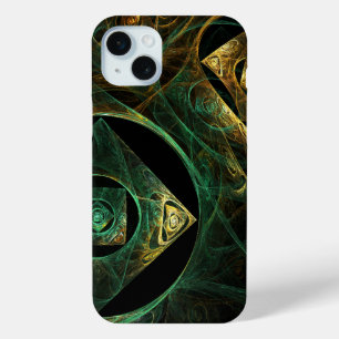 Abstracte kunst met magische trillingen iPhone 15 mini hoesje