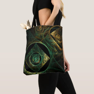 Abstracte kunst met magische trillingen draagtas