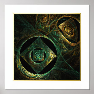 Abstracte kunst met magische trillingen folie afdrukken