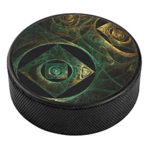 Abstracte kunst met magische trillingen hockey puck