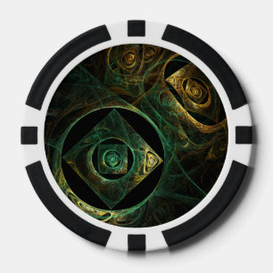 Abstracte kunst met magische trillingen poker chips