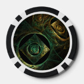 Abstracte kunst met magische trillingen poker chips (Achterkant)