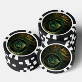 Abstracte kunst met magische trillingen poker chips (Opstapeling)