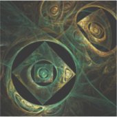Abstracte kunst met magische trillingen sticker (Voorkant)
