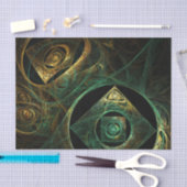 Abstracte kunst met magische trillingen tissuepapier (Craft)