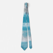 Abstracte kunst met moderne Turquoise en grijze Wa Stropdas (Voorkant)