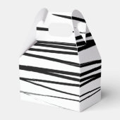 Abstracte kunst met moderne zwarte en witte lijnen bedankdoosjes (Achterkant)