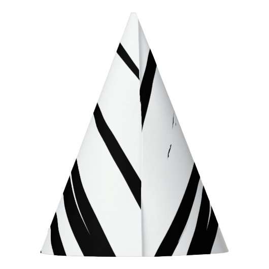Abstracte kunst met moderne zwarte en witte lijnen feesthoedjes (Achterkant)