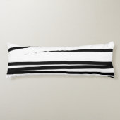 Abstracte kunst met moderne zwarte en witte lijnen lichaamskussen (Voorkant)
