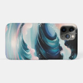 Abstracte kunst met oceaangolven Case-Mate iPhone case (Achterkant (horizontaal))