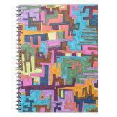 abstracte kunst met paden notitieboek (Voorkant)