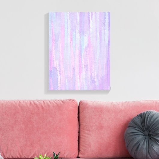Abstracte kunst met pastel penseelstreken canvas afdruk (Insitu (Woonkamer))