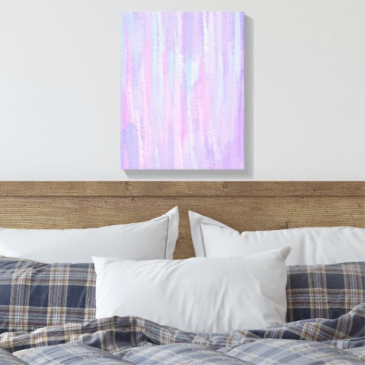 Abstracte kunst met pastel penseelstreken canvas afdruk (Insitu (Slaapkamer))