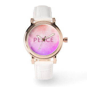 Abstracte kunst met PEACE Horloge