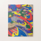 abstracte kunst met "Picasso Cat" Legpuzzel (Verticaal)