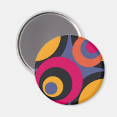 Abstracte kunst met Retro Fifties Magneet (Voorkant / Achterkant)