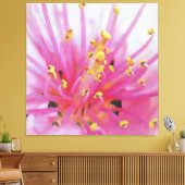 Abstracte kunst met roze peach Pollen Macro Canvas Afdruk (Insitu (Woonkamer))