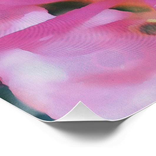 Abstracte kunst met roze peach Pollen Macro Perfect Poster (Hoek)