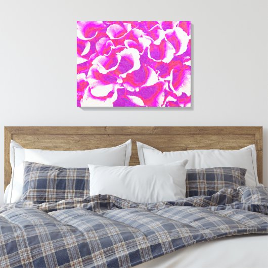 Abstracte kunst met roze ventilatoren canvas afdruk (Insitu (Slaapkamer))