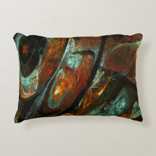 Abstracte kunst met tijdsverdeling accent kussen
