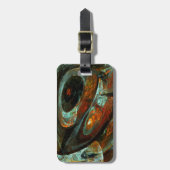 Abstracte kunst met tijdsverdeling bagagelabel (Voorkant verticaal)