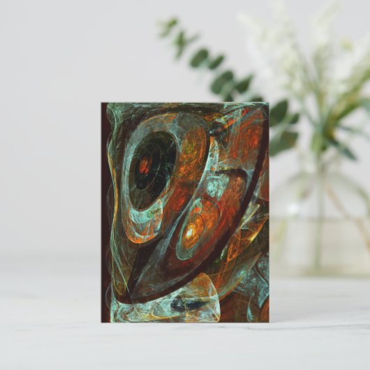 Abstracte kunst met tijdsverdeling briefkaart (Staand voorkant)