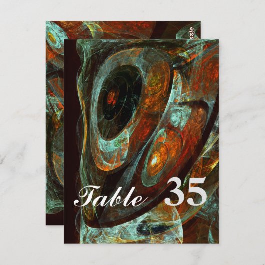 Abstracte kunst met tijdsverdeling briefkaart (Voorkant / Achterkant)