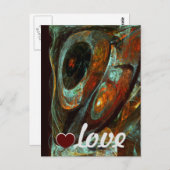 Abstracte kunst met tijdsverdeling briefkaart (Voorkant / Achterkant)