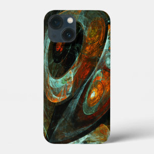 Abstracte kunst met tijdsverdeling iPhone 13 mini hoesje