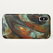 Abstracte kunst met tijdsverdeling Case-Mate iPhone case (Achterkant (horizontaal))