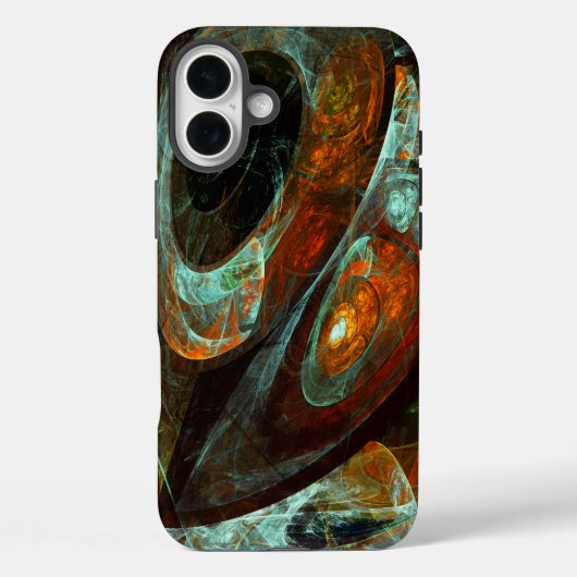 Abstracte kunst met tijdsverdeling Case-Mate iPhone case (Achterkant)