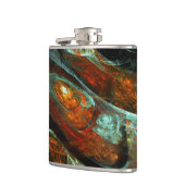 Abstracte kunst met tijdsverdeling heupfles (Links)