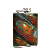 Abstracte kunst met tijdsverdeling heupfles (Rechts)