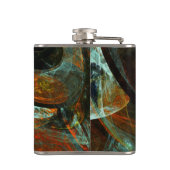 Abstracte kunst met tijdsverdeling heupfles (Achterkant)