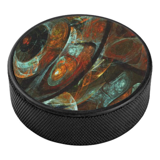 Abstracte kunst met tijdsverdeling hockey puck (3/4)