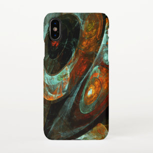 Abstracte kunst met tijdsverdeling iPhone XS hoesje