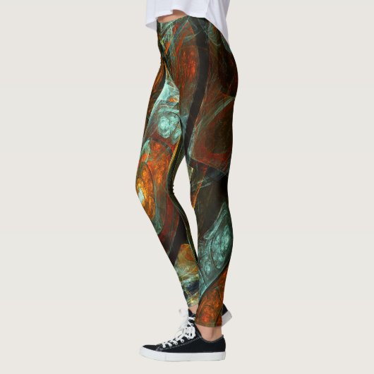 Abstracte kunst met tijdsverdeling leggings (Links)