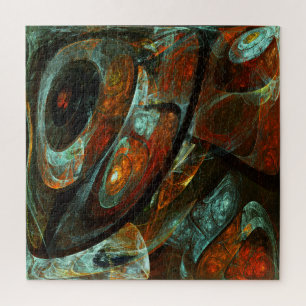 Abstracte kunst met tijdsverdeling legpuzzel