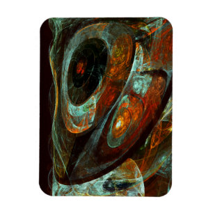 Abstracte kunst met tijdsverdeling magneet